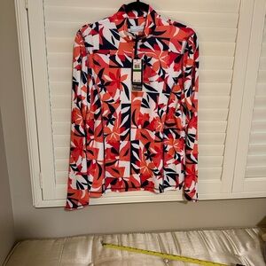 Callaway Navy and Orange Floral Jacket